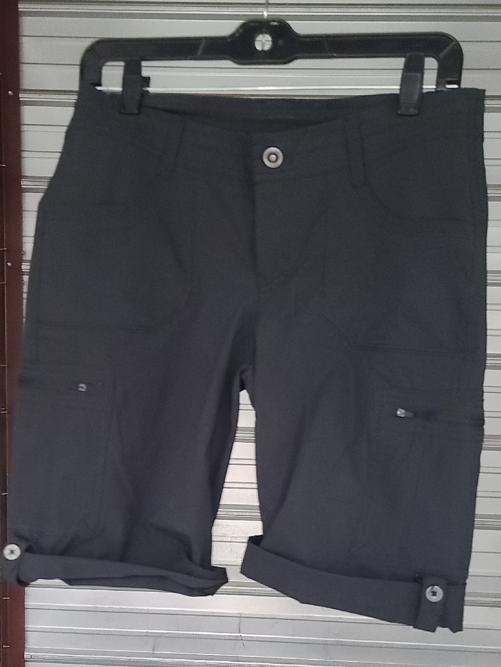 Kuhl Dark Gray womens Cargo Roll-Up Knee-Length Shorts